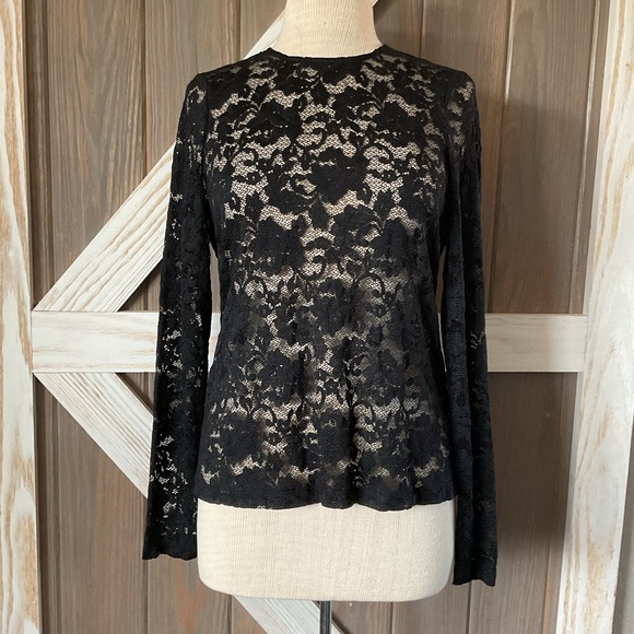 L’AGENCE Lace Floral Long Sleeve Top